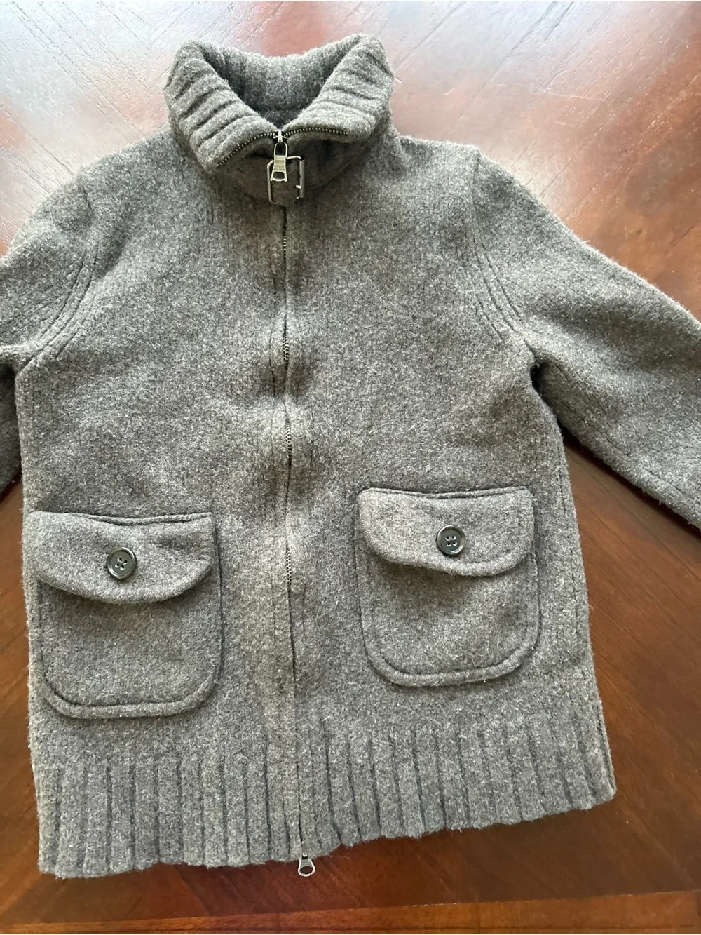 Banana Republic Brown Zip-Up Bomber Jacket 95% wool 5% cashmere  size S